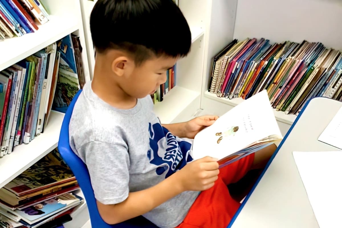 A Library & Gross Motor Area Support Their Budding Interests